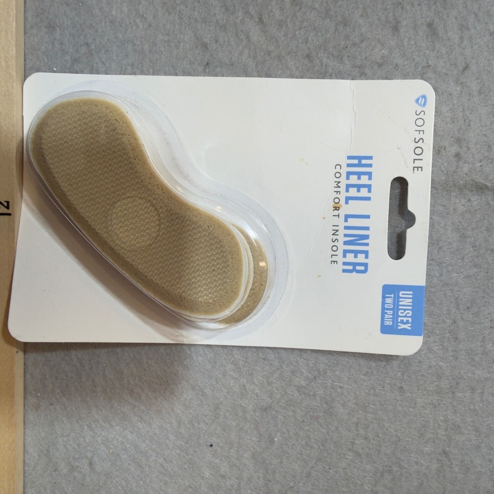 Sof Sole Heel Liner Comfort Insole for‎ Shoes 2 Pair Pack Unisex